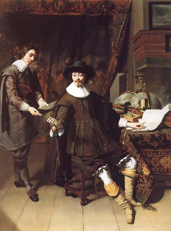 Thomas De Keyser Portrait of Constatijn Huygens and his clerk Sweden oil painting art